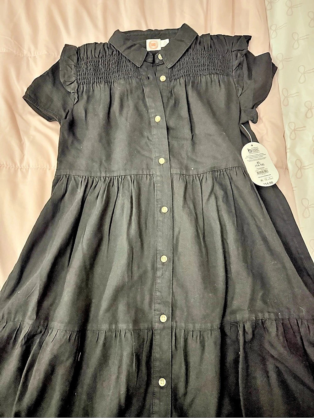 Black Tiered Dress NWT